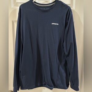 Long sleeve navy blue Patagonia T-shirt